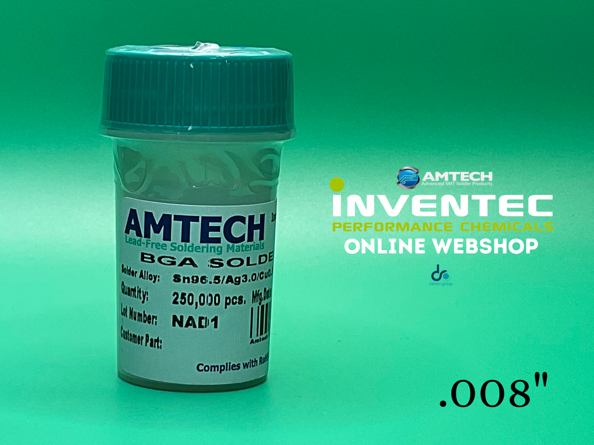AMTECH Solder Spheres Sn96.5/Ag3.0, Cu0.5 Special Sizes