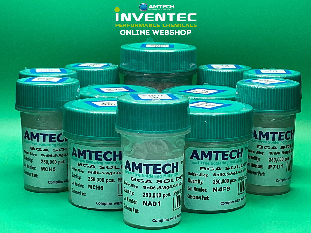AMTECH Solder Spheres Sn96.5/Ag3.0, Cu0.5 Special Sizes
